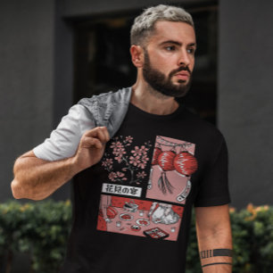 Japanisch Cherry Blossom Picnic T-Shirt