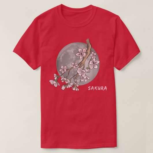 Japanisch Cherry Blossom Sakura T-Shirt (Design vorne)