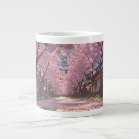 Japanisch Cherry Blossom Sakura Tasse - Tag & Nach (Vorderseite)