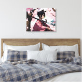 Japanisch Cherry Blossom Samurai Leinwanddruck (Insitu (Schlafzimmer))