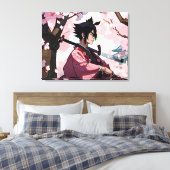 Japanisch Cherry Blossom Samurai Leinwanddruck (Insitu (Schlafzimmer))