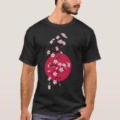 Japanisch Cherry Blossom Sunset T-Shirt (Vorderseite)
