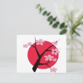 Japanisch Cherry Blossom Tattoo Postkarte (Stehend Vorderseite)