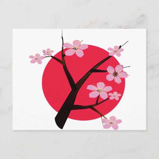 Japanisch Cherry Blossom Tattoo Postkarte (Vorderseite)