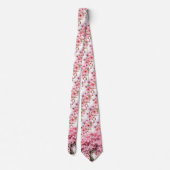 Japanisch Cherry Blossom Tree Neck TIe Krawatte (Rückseite)