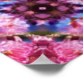 Japanisch Cherry Kaleido Print Poster (Ecke)