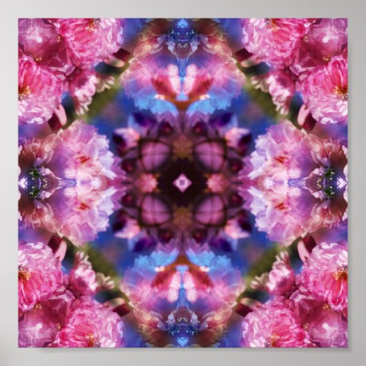 Japanisch Cherry Kaleido Print Poster (Vorne)
