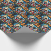 Japanisch Chin Dogs Pumpkin Halloween Funny Geschenkpapier (Ecke)