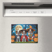 Japanisch Chin Dogs Pumpkin Halloween Funny Magnet (In Situ (Geschirrspüler))