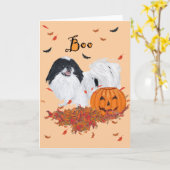 Japanisch-Chin Halloween Karte (Gelbe Blume)