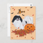 Japanisch-Chin Halloween Postkarte (Vorne/Hinten)