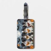 Japanisch Chin Halloween Spooky Gepäckanhänger (Rückseite vertikal)