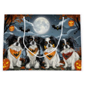 Japanisch Chin Halloween Spooky Große Geschenktüte (Vorderseite)
