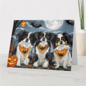 Japanisch Chin Halloween Spooky Karte (Vorderseite)