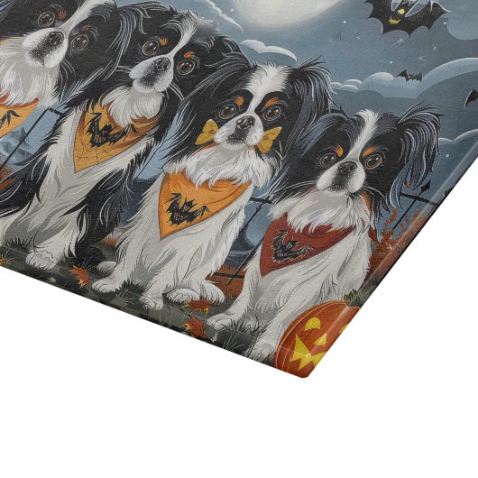 Japanisch Chin Halloween Spooky Schneidebrett (Ecke)