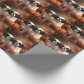 Japanisch Chin Welppy Autumn Delight Pumpkin Geschenkpapier (Ecke)