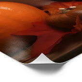 Japanisch Chin Welppy Autumn Delight Pumpkin Poster (Ecke)
