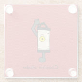 Japanisch Chochin Lantern Geist: Cartoon Yokai Glasuntersetzer (Rückseite)