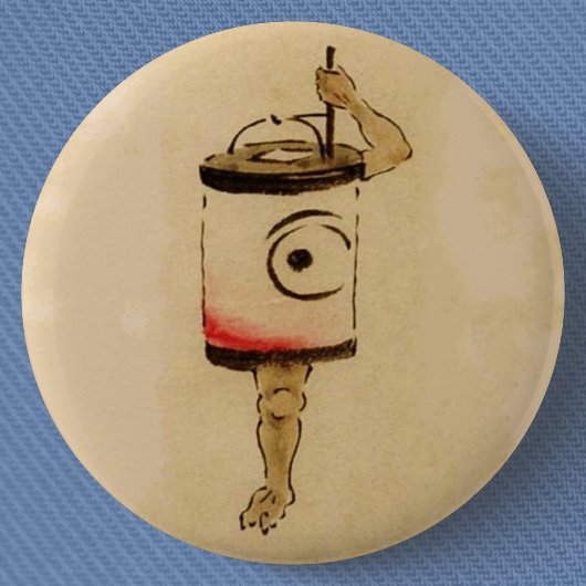 Japanisch Chochin-obake (Paper Lantern Ghost) Button