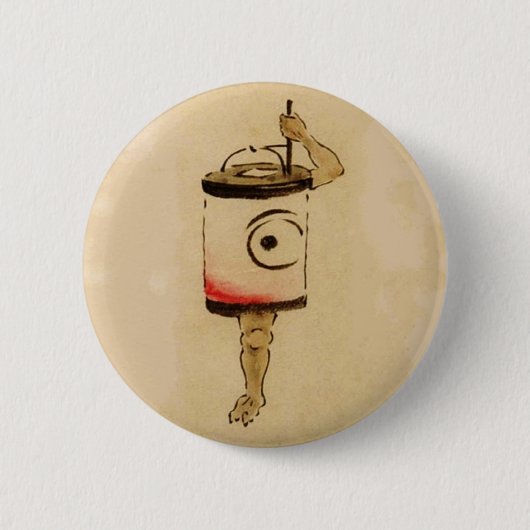 Japanisch Chochin-obake (Paper Lantern Ghost) Button (Vorderseite)