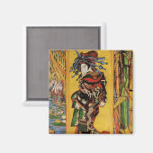 Japanisch Courtesan Oiran von Vincent van Gogh Magnet (Vorderseite/Rückseite)