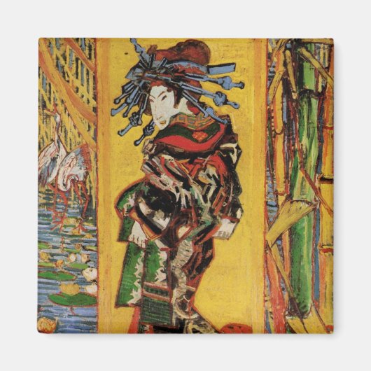 Japanisch Courtesan Oiran von Vincent van Gogh Magnet (Vorne)