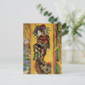 Japanisch Courtesan Oiran von Vincent van Gogh Postkarte (Stehend Vorderseite)