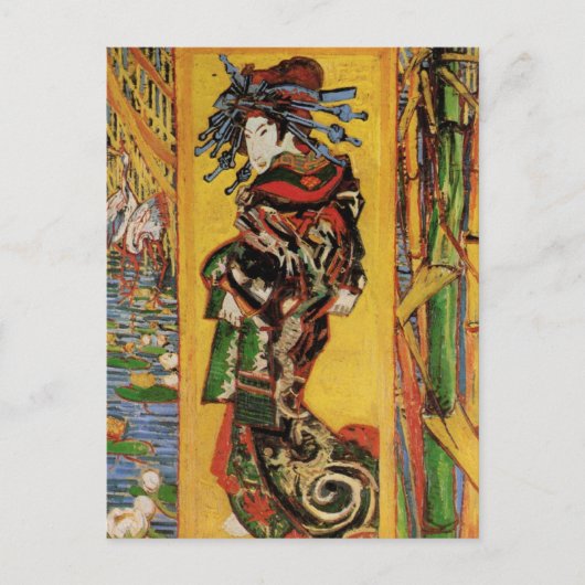 Japanisch Courtesan Oiran von Vincent van Gogh Postkarte (Vorderseite)