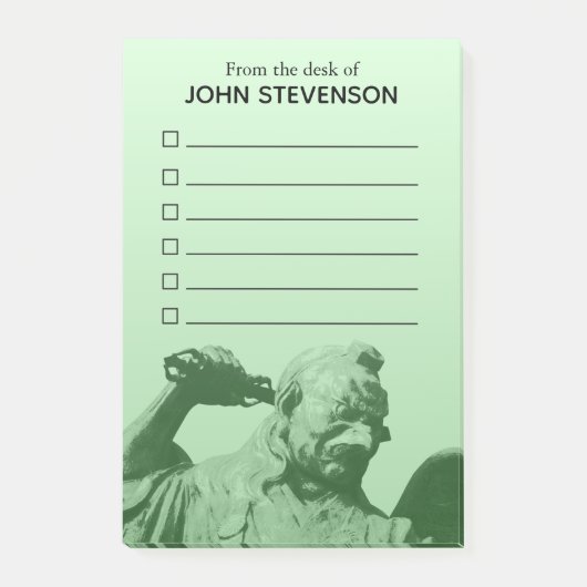 Japanisch Crow Tengu Yokai Checkliste Post-it Klebezettel (Vorderseite)