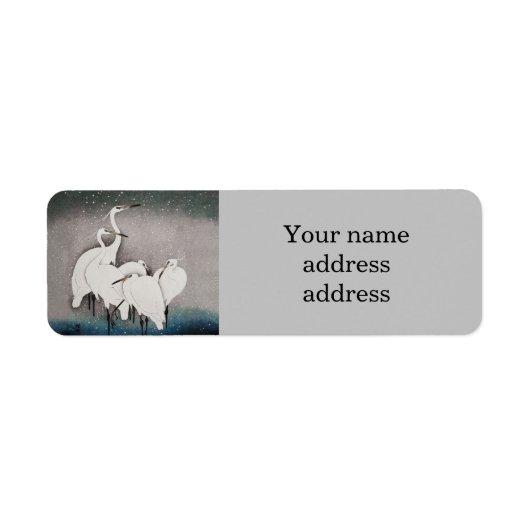 Japanisch Egrets Koson Cranes Winter Snow (Vorne)