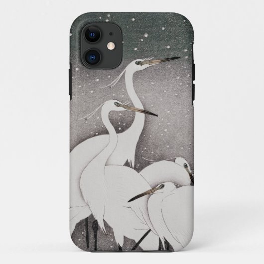 Japanisch Egrets Koson Cranes Winter Snow Case-Mate iPhone Hülle (Rückseite)
