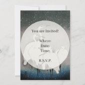 Japanisch Egrets Koson Cranes Winter Snow Einladung (Rückseite)