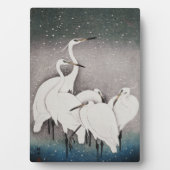 Japanisch Egrets Koson Cranes Winter Snow Fotoplatte (Vorderseite)