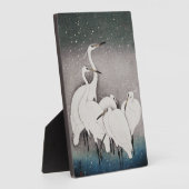 Japanisch Egrets Koson Cranes Winter Snow Fotoplatte (Seite)