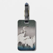 Japanisch Egrets Koson Cranes Winter Snow Gepäckanhänger (Rückseite vertikal)