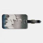 Japanisch Egrets Koson Cranes Winter Snow Gepäckanhänger (Rückseite horizontal)