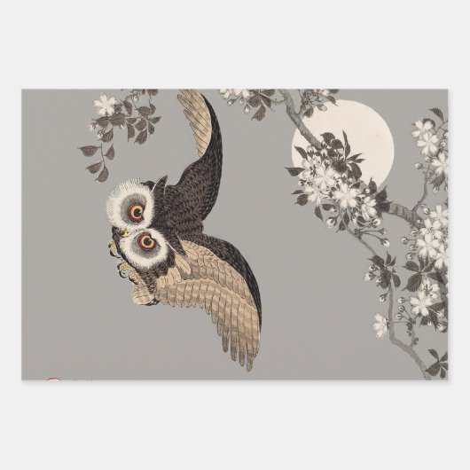 Japanisch Egrets Koson Cranes Winter Snow Geschenkpapier Set (Vorderseite 3)