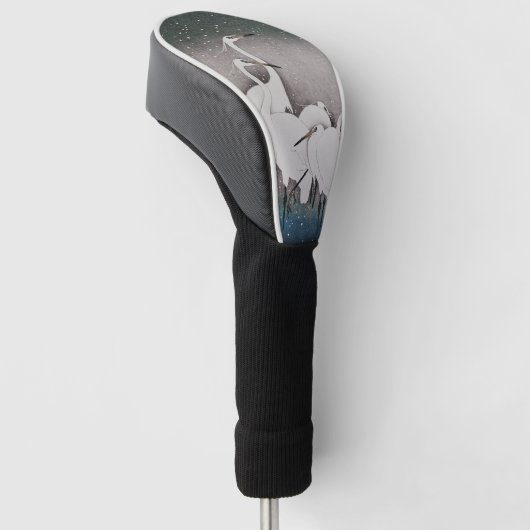 Japanisch Egrets Koson Cranes Winter Snow Golf Headcover (angewinkelt)