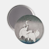 Japanisch Egrets Koson Cranes Winter Snow Magnet (Vorderseite/Rückseite)