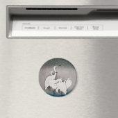 Japanisch Egrets Koson Cranes Winter Snow Magnet (In Situ (Geschirrspüler))