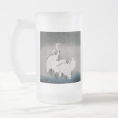 Japanisch Egrets Koson Cranes Winter Snow Mattglas Bierglas (Links)