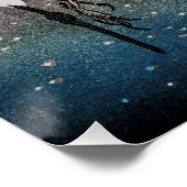 Japanisch Egrets Koson Cranes Winter Snow Poster (Ecke)