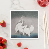 Japanisch Egrets Koson Cranes Winter Snow Serviette (Beispiel)
