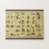 Japanisch-englisches Piktorium-Flash-Kartenposter Puzzle (Horizontal)