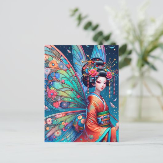 Japanisch Fairy Postkarte (Stehend Vorderseite)
