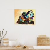 Japanisch Fine Art Koi Fish Design Poster (Küche)