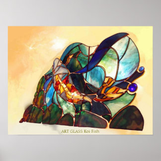 Japanisch Fine Art Koi Fish Design Poster