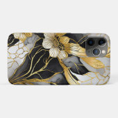 Japanisch Floral Black Gold Case-Mate iPhone Hülle (Rückseite (Horizontal))