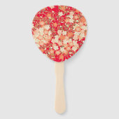 Japanisch Floral Cherry Blossom Red Gold Fächer (Vorderseite)