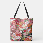 Japanisch Floral Cherry Blossom Sakura White Red Tasche (Rückseite)